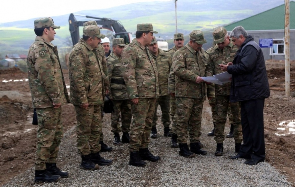 Minister of Defense visited military facilities being under construction in the frontline zone
