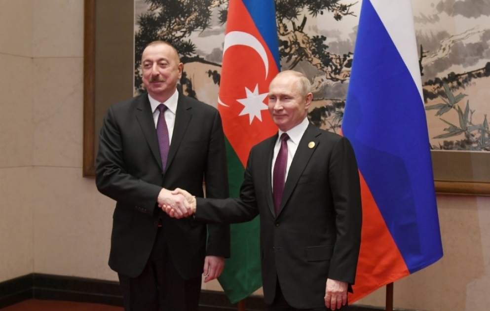 Azərbaycan Prezidenti İlham Əliyevin və Rusiya Prezidenti Vladimir Putinin Pekində görüşü olub