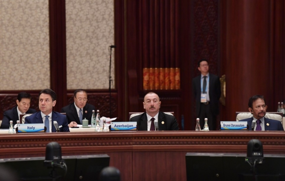Second Road and Belt International Cooperation Forum continues in Beijing 
President Ilham Aliyev attended the Forum