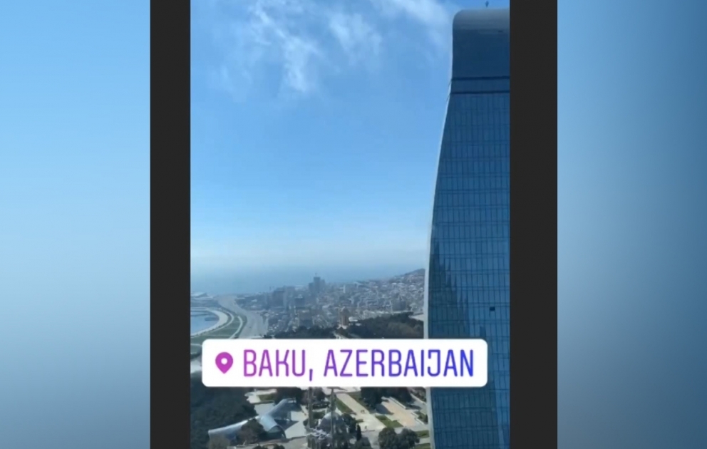 Məşhur reper instaqram səhifəsində Bakıya heyran olduğunu yazdı