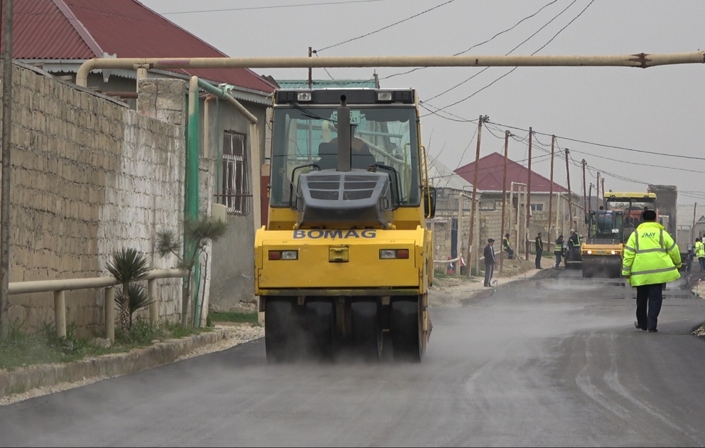 Suraxanı rayonunun 5 qəsəbəsini əhatə edən yol infrastrukturu layihələri icra edilir