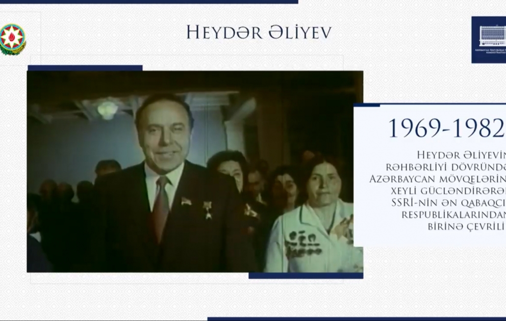 Prezident İlham Əliyevin sosial şəbəkə profillərində Heydər Əliyevin anadan olmasının 96-cı ildönümünə həsr edilmiş videoçarx   yerləşdirilib