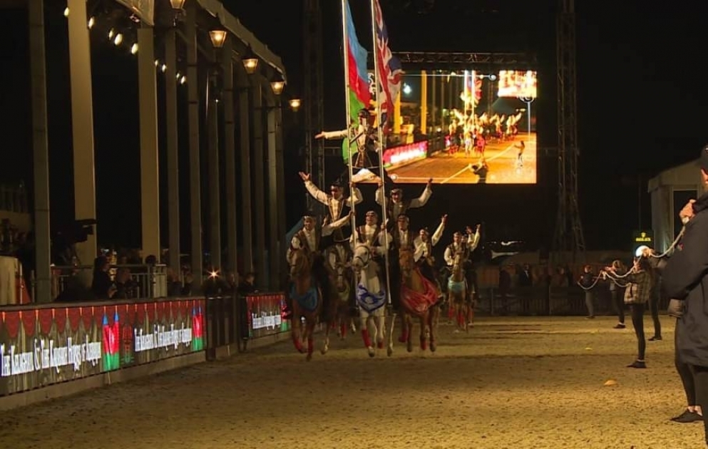 Karabakh horses perform at Royal Windsor Horse Show in London
