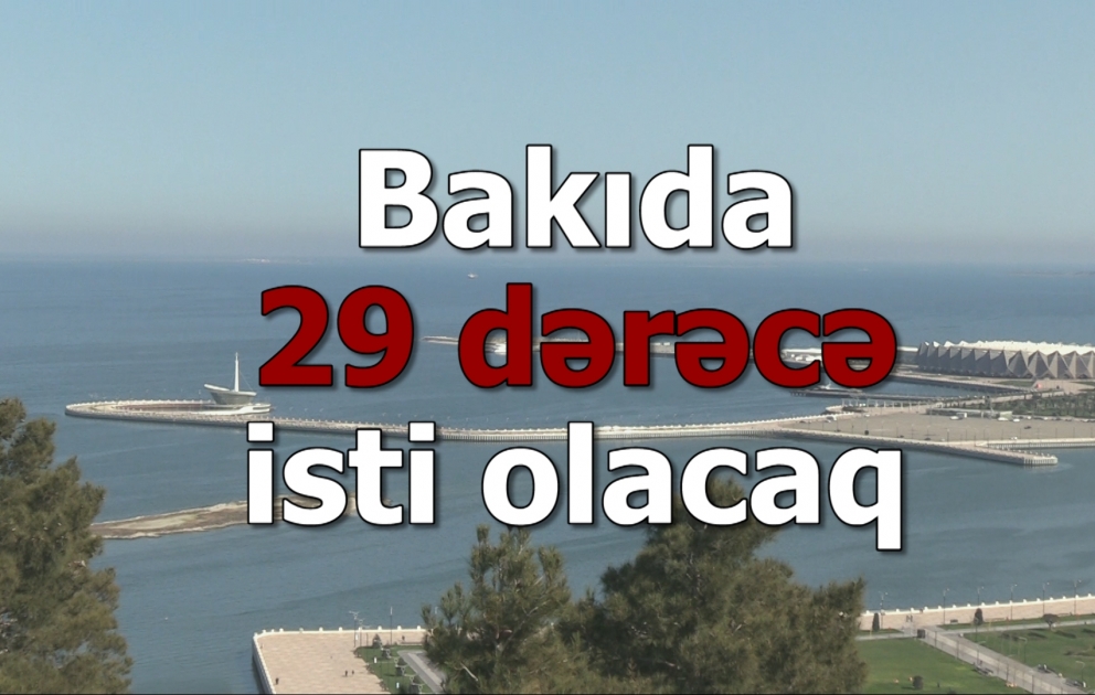 Bakıda 29, bölgələrdə 32 dərəcə isti olacaq