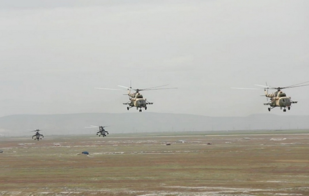 Azərbaycan Ordusunun helikopterləri Türkiyədə tapşırıqlar icra edib