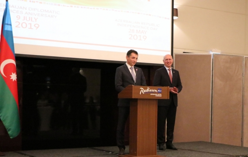 Azərbaycan diplomatik xidmət orqanlarının 100 illiyi münasibətilə Kişineuda rəsmi qəbul keçirilib