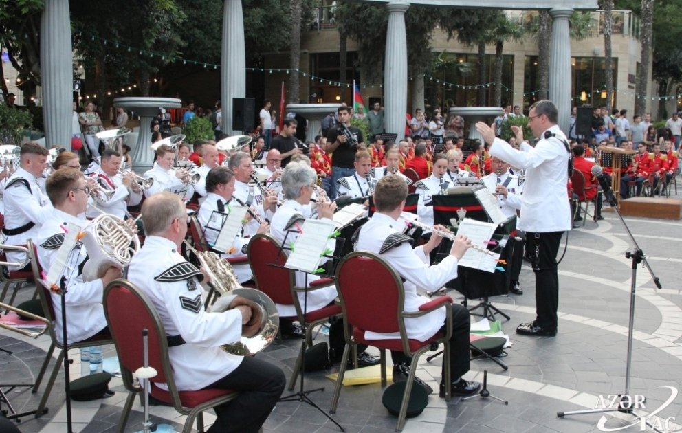 Joint performances of Azerbaijani and British military orchestras in Baku