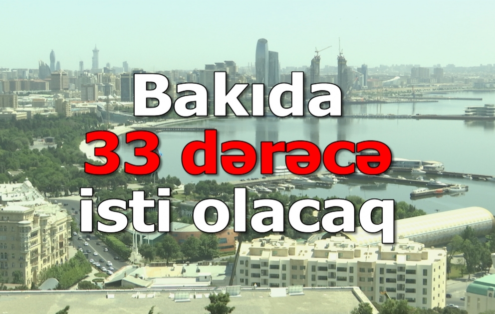 Bakıda 33 dərəcə isti olacaq