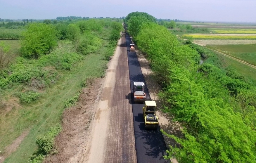 İmişlidə 50 min əhalinin istifadə etdiyi yol yenidən qurulur