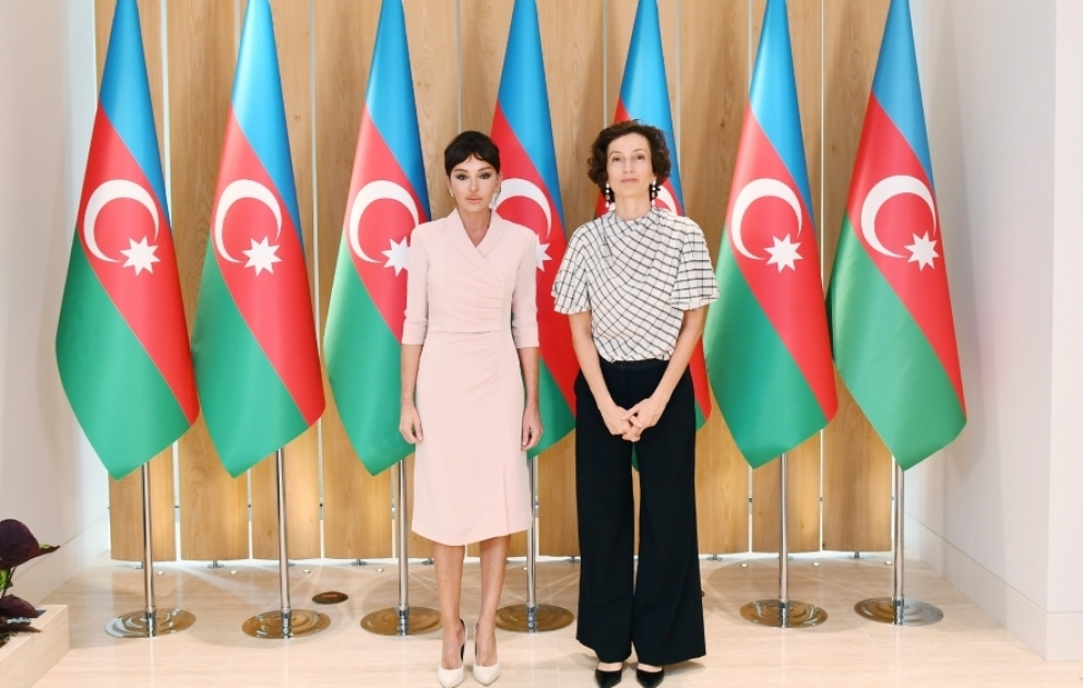 Birinci vitse-prezident Mehriban Əliyeva UNESKO-nun Baş direktoru xanım Odre Azule ilə görüşüb