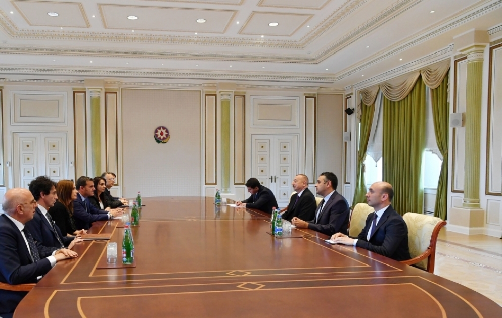 Prezident İlham Əliyev İtaliyanın Turizm, Meşəçilik, Qida və Kənd Təsərrüfatı nazirinin rəhbərlik etdiyi nümayəndə heyətini qəbul edib