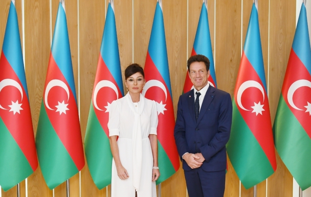 Azərbaycanın Birinci vitse-prezidenti Mehriban Əliyeva MEDEF Biznes Şurasının prezidenti ilə görüşüb