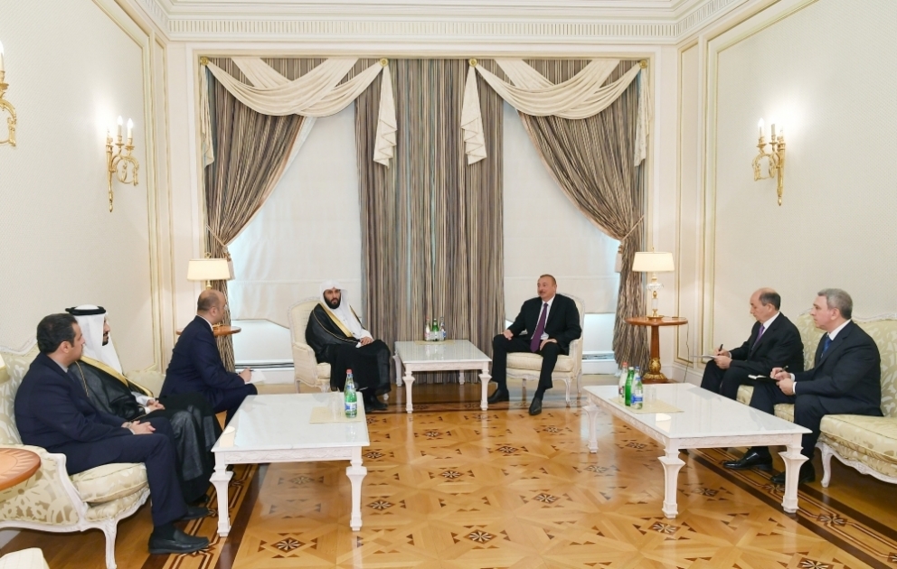 Präsident Ilham Aliyev empfängt saudi-arabischen Justizminister