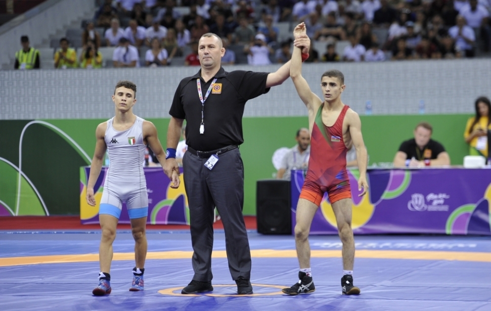 Avropa Gənclər Yay Olimpiya Festivalının ilk qızıl medalını Azərbaycan güləşçisi Fərid Sadıqlı qazanıb