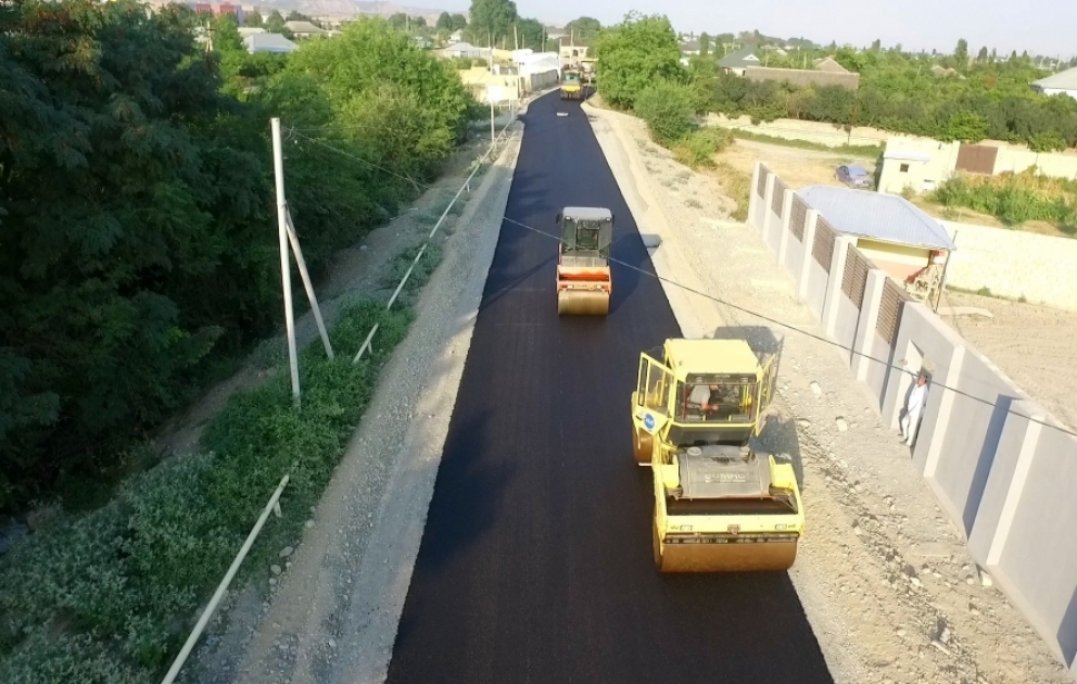Göyçayda daha bir yol yenidən qurulur