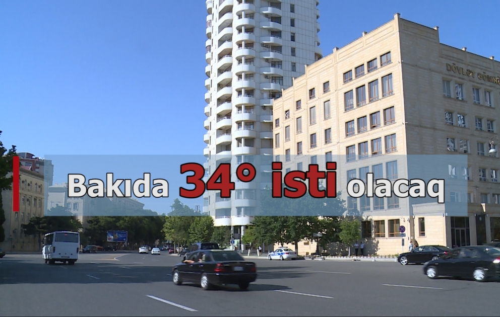 Bakıda 34° isti olacaq