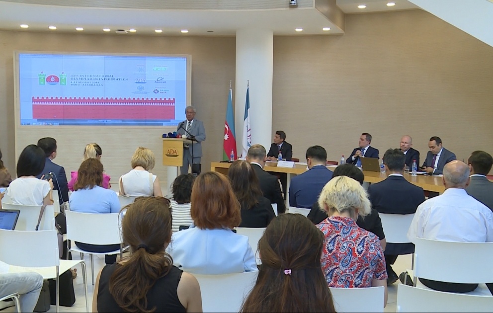 Beynəlxalq İnformatika Olimpiadasının açılışına həsr olunmuş mətbuat konfransı keçirilib