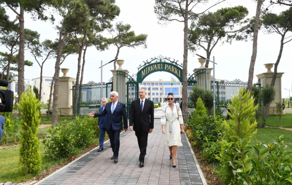 Prezident İlham Əliyev Pirallahı rayonunda “Mirvari” Park Kompleksində yaradılan şəraitlə tanış olub