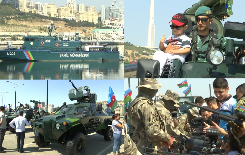 Пограничники представили свое вооружение на бакинском бульваре