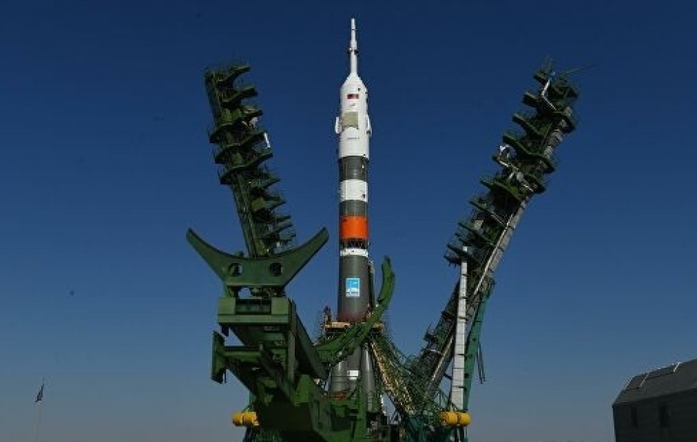 Russlands Sojus-2.1a-Rakete wurde ins All geschossen