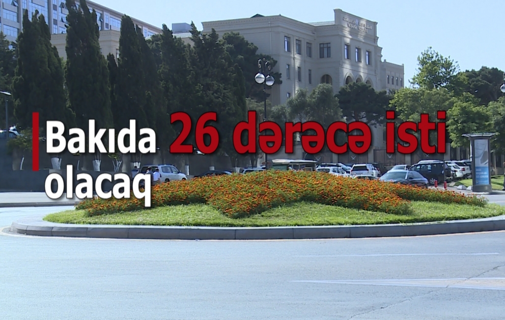 Bakıda 26 dərəcə isti olacaq