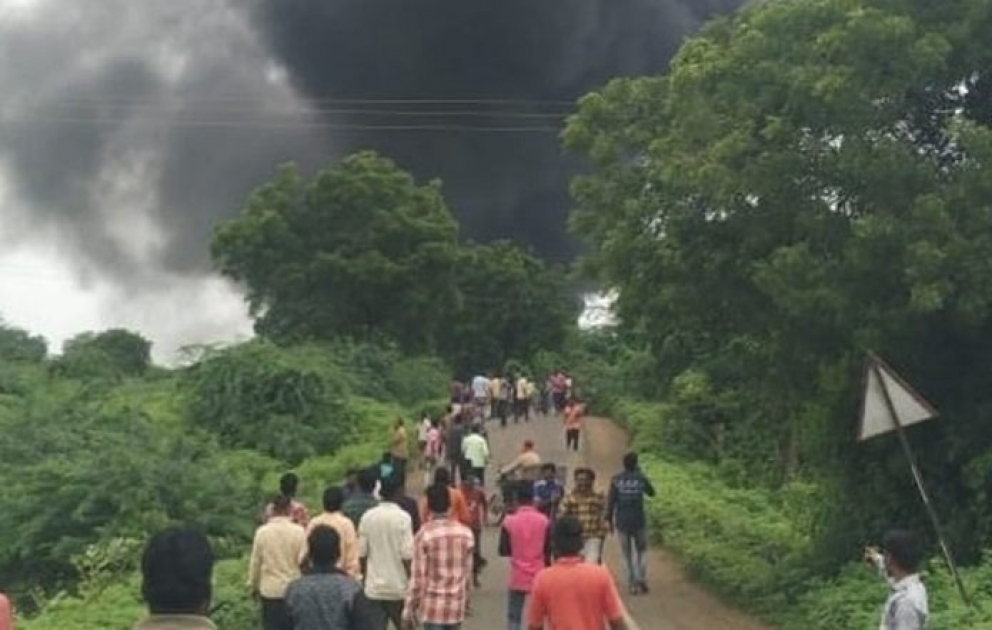 Explosion at a chemical plant in India