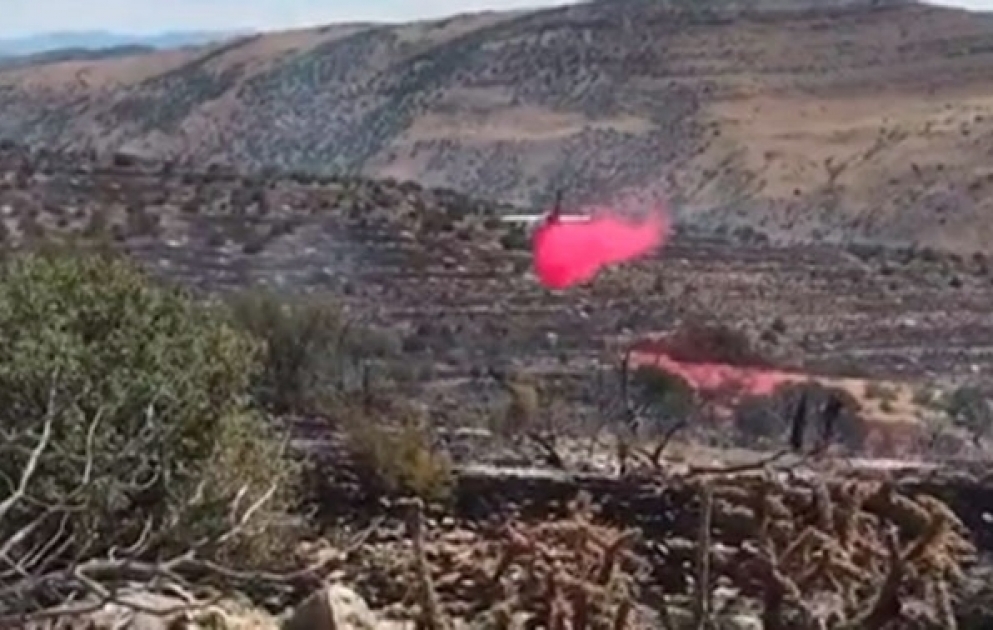 Yanğını söndürən təyyarə az qaldı dağa çırpılsın