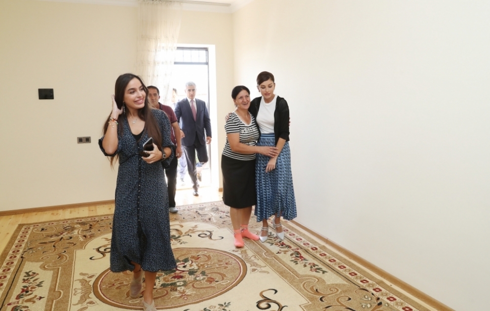 First Vice-President Mehriban Aliyeva viewed new house built instead of quake-damaged one in Shamakhi