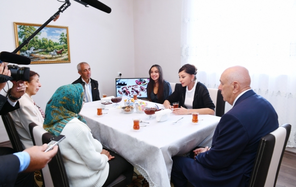 First Vice-President Mehriban Aliyeva visited house built instead of quake-damaged one in Diyalli village