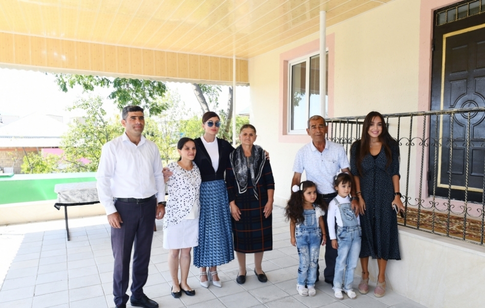 First Vice-President Mehriban Aliyeva viewed new house built instead of quake-damaged one in Mughanli village
