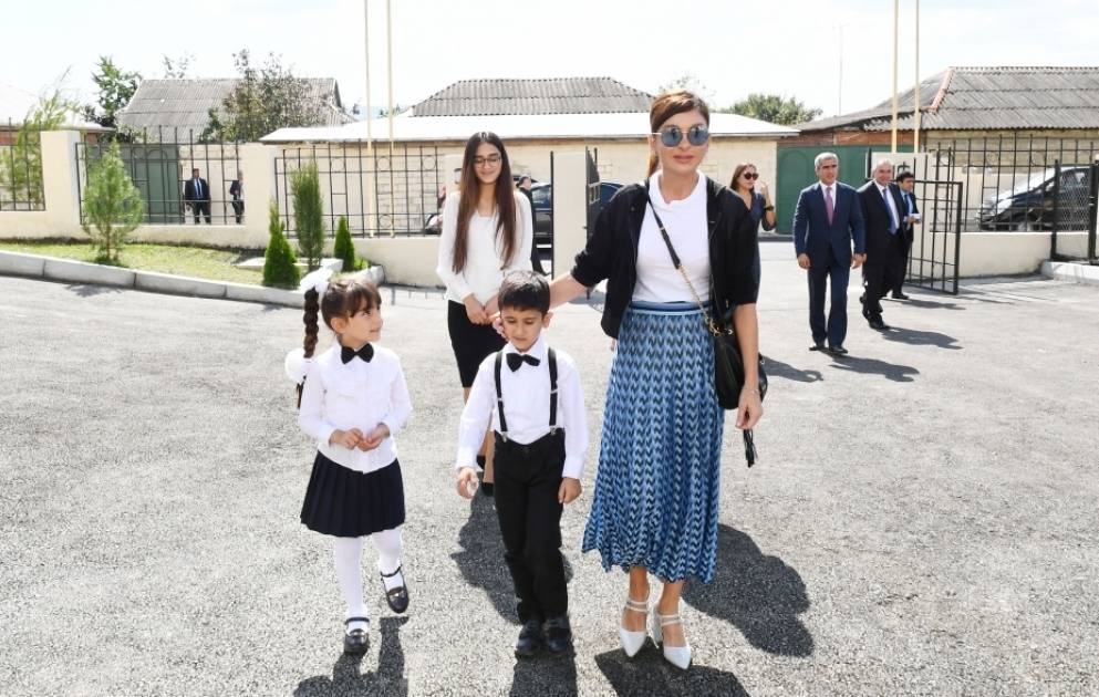 First Vice-President Mehriban Aliyeva attended opening of kindergarten in Ismayilli