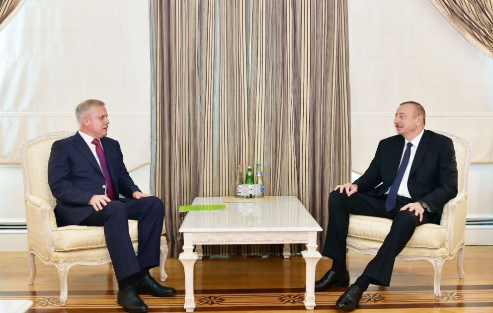 Prezident İlham Əliyev Belarus Təhlükəsizlik Şurasının dövlət katibinin başçılıq etdiyi nümayəndə heyətini qəbul edib