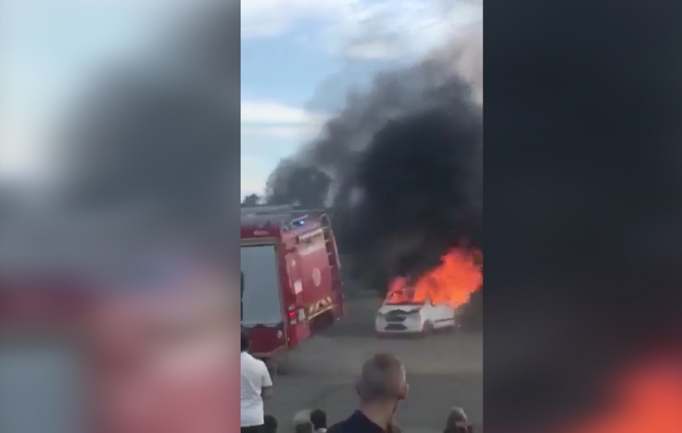 В Венгрии на показательных выступлениях пожарных произошел конфуз