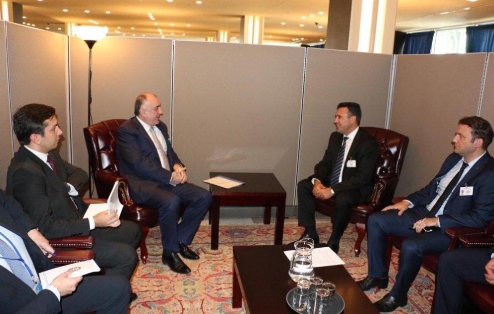 Azərbaycanın Xarici İşlər naziri ilə Şimali Makedoniya Respublikasının Baş Naziri arasında görüş olub