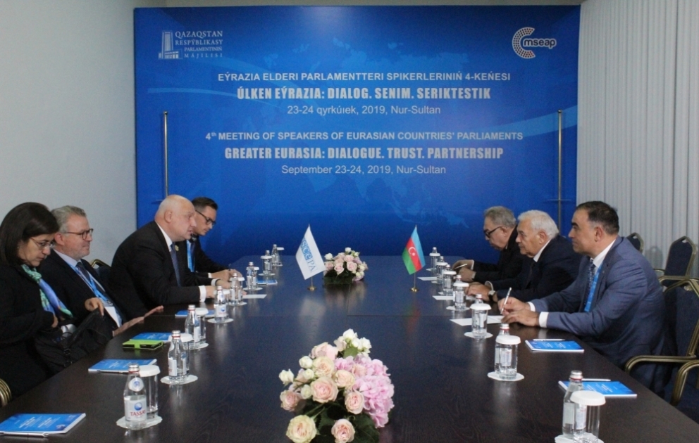Speaker of Azerbaijan`s Parliament meets with OSCE PA President in Nur-Sultan