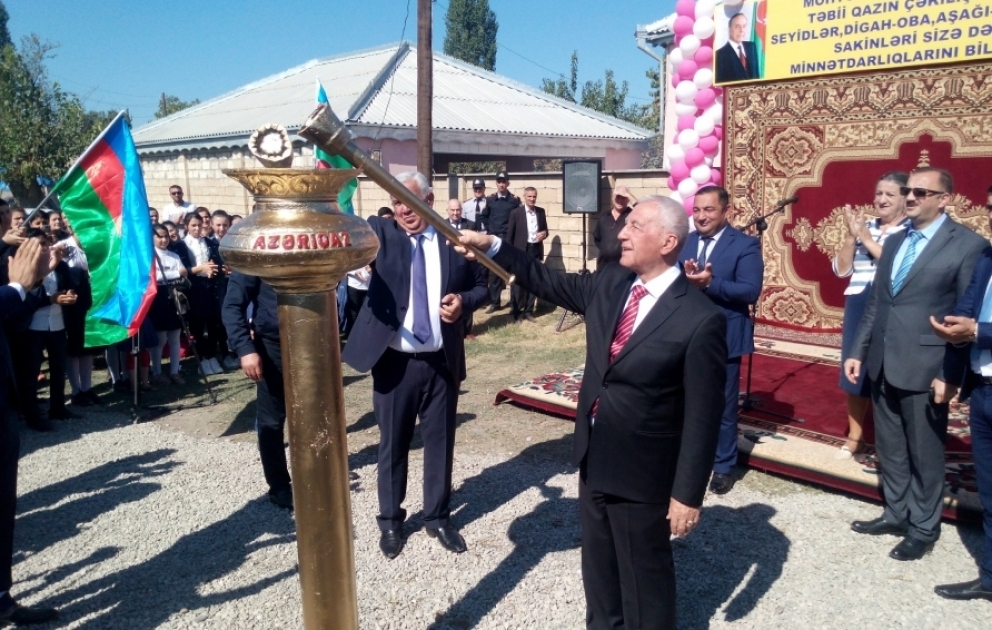 Xaçmazın üç kəndində abonentlərə ilk dəfə təbii qaz verilib
