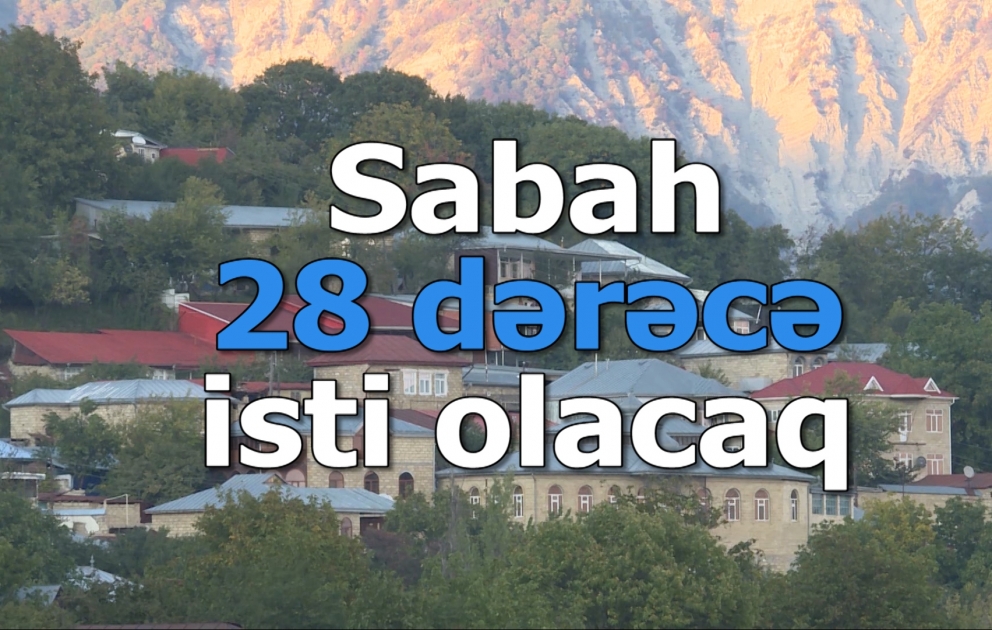 Bakıda 28 dərəcə isti olacaq