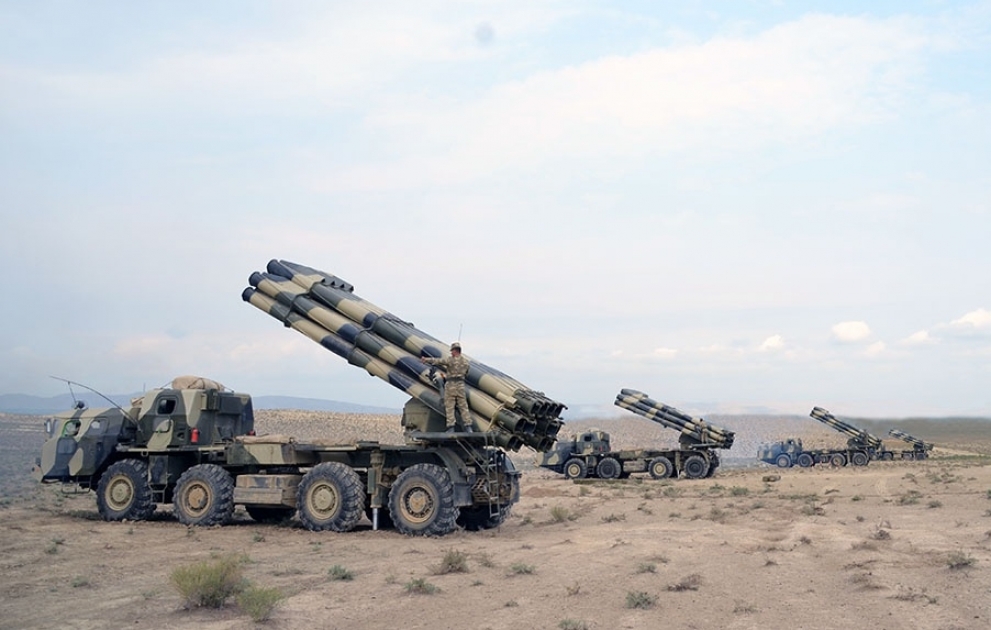 Rocket and artillery units conducted live-fire training