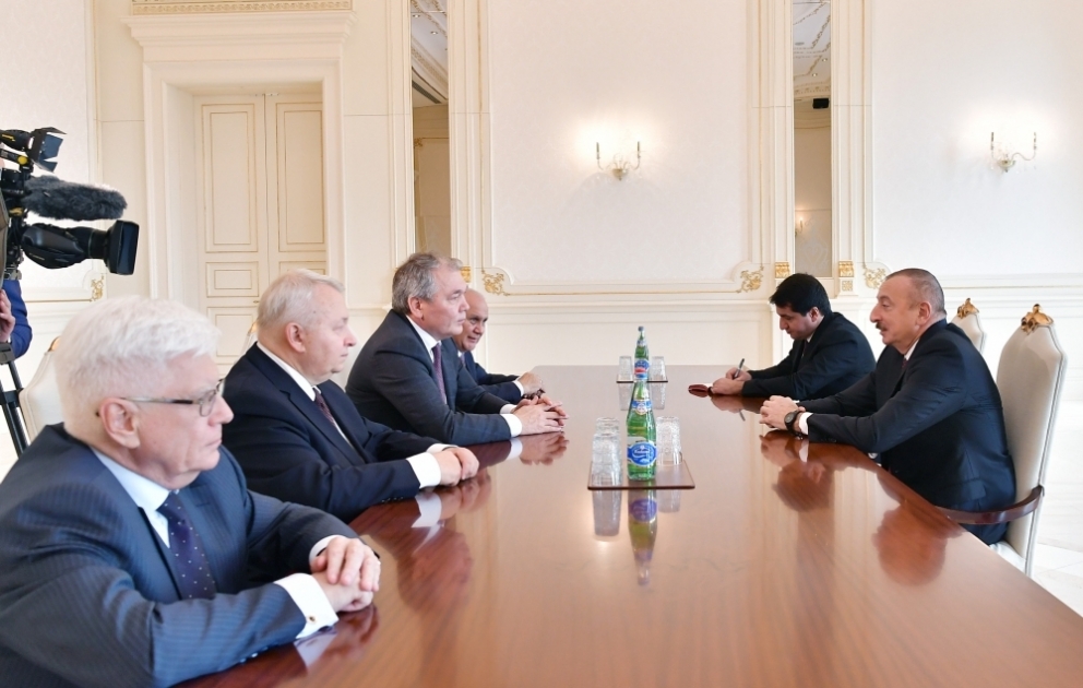 President Ilham Aliyev received Russian delegation