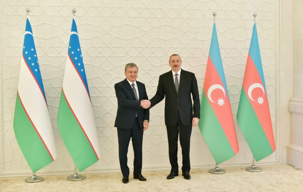 President Ilham Aliyev met with President of Uzbekistan Shavkat Mirziyoyev