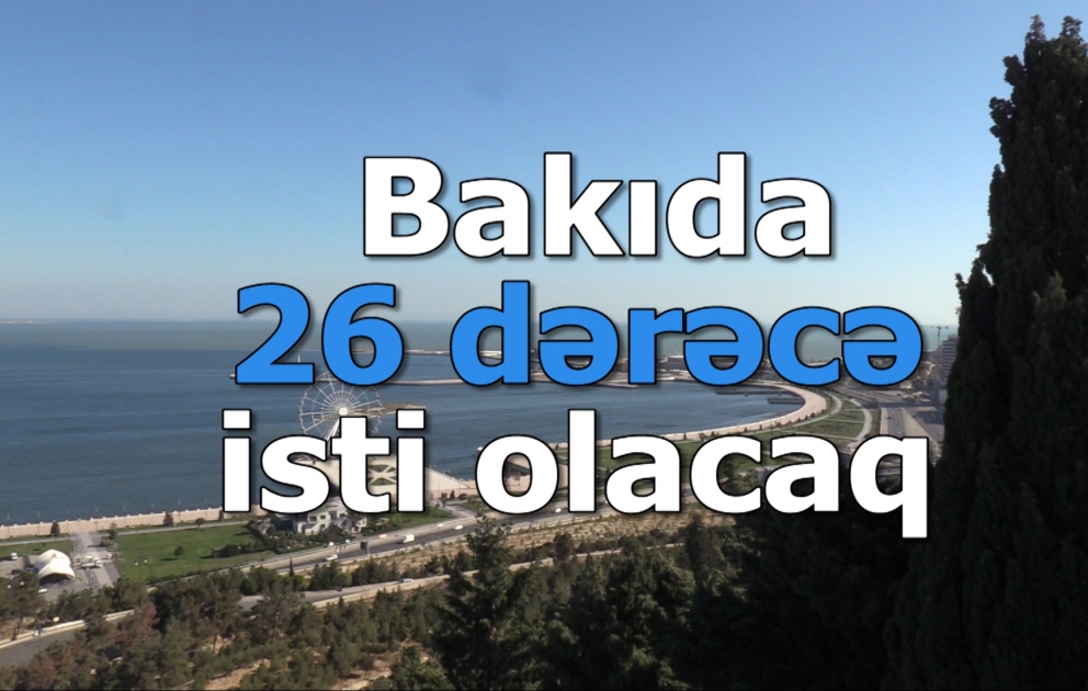 Bakıda 26 dərəcə isti olacaq