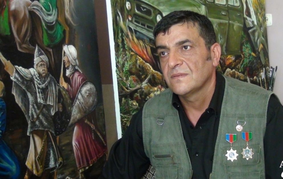 Qarabağ uğrunda döyüşlərin iştirakçısı olan salyanlı rəssam  REPORTAJ