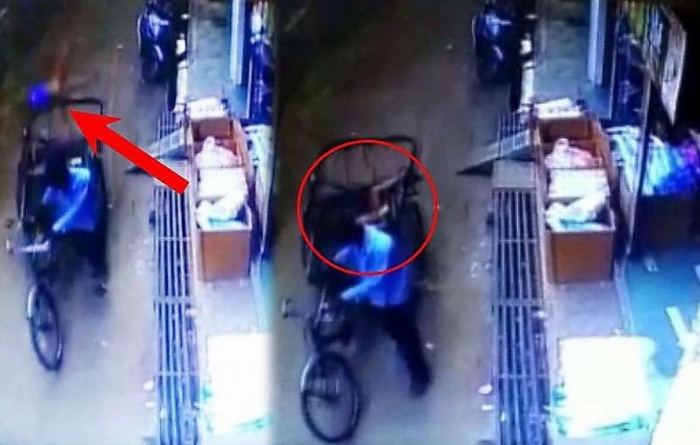Hindistanda eyvandan yıxılan uşaq qoşquya düşərək xilas oldu