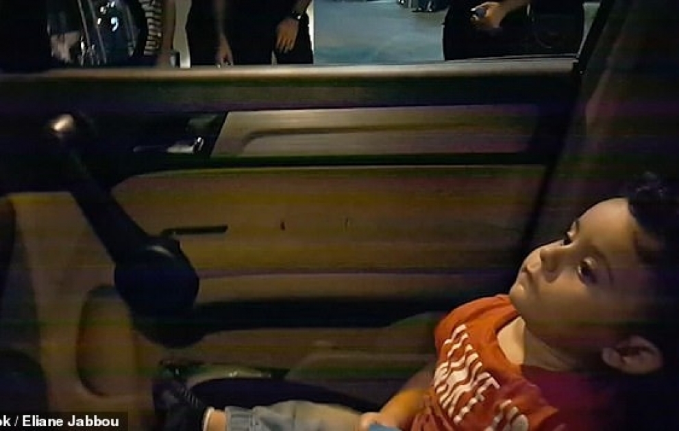 'Baby Shark' rings out at Lebanese demonstration as protesters try to calm toddler