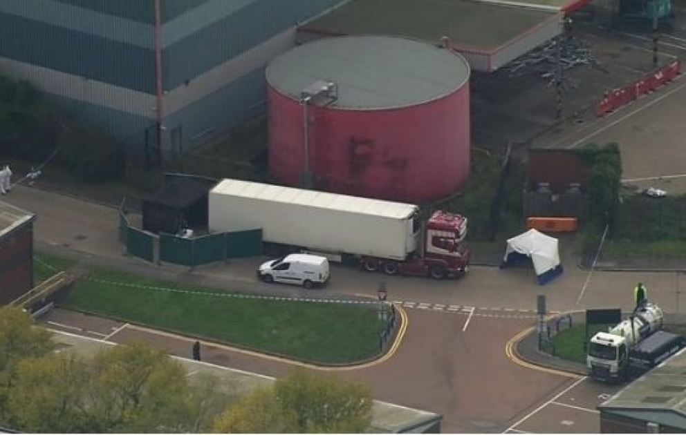Murder investigation as 39 bodies found inside lorry container in Essex
