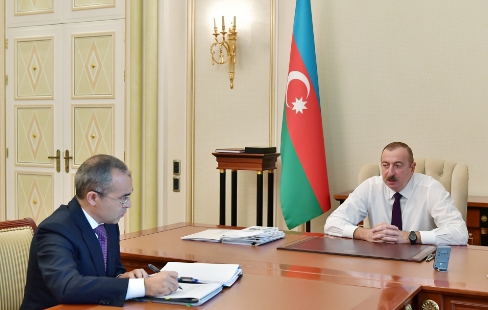 President Ilham Aliyev received Mikayil Jabbarov in connection with his appointment to new post