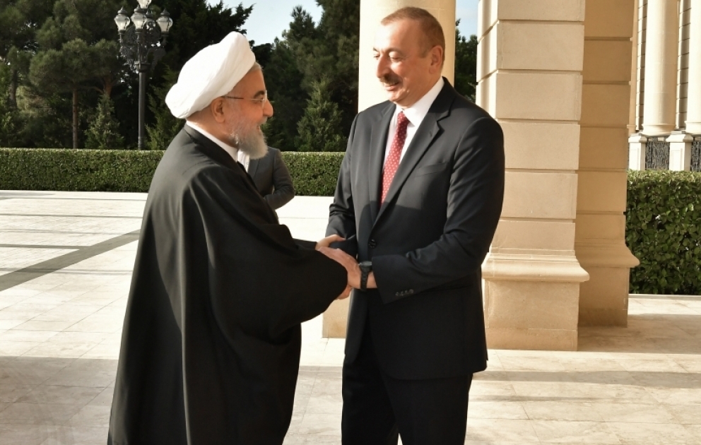 Azərbaycan Prezidenti İlham Əliyev ilə İran Prezidenti Həsən Ruhaninin görüşü olub