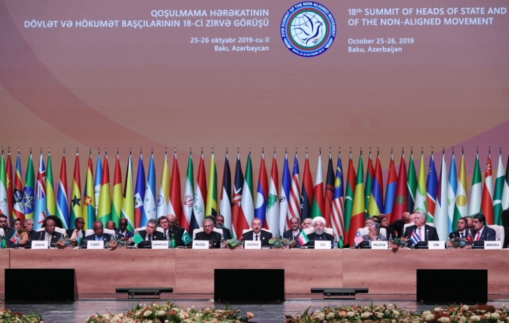 Qoşulmama Hərəkatının Bakı Zirvə Görüşü işini ümumi debatlarla davam etdirib