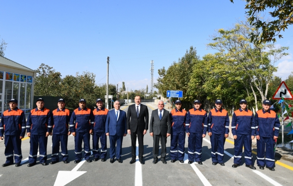Ağdaş rayonunda yenidən qurulan Qolqəti-Dəhnəxəlil-Qoşaqovaq-Ərəbocağı avtomobil yolu istifadəyə verilib
