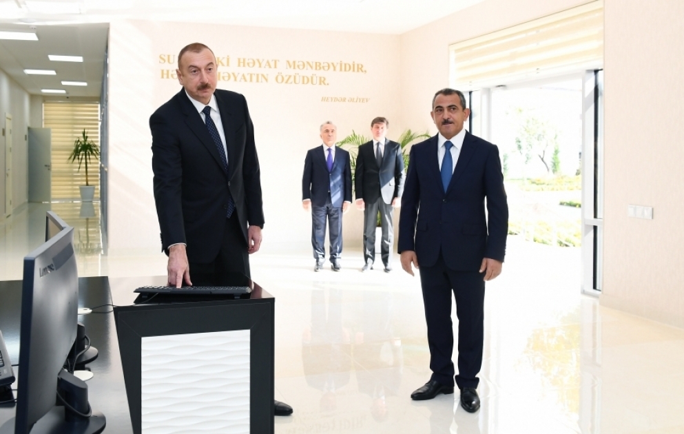 President Ilham Aliyev attended ceremony to launch water supply and sewage systems in Gabala